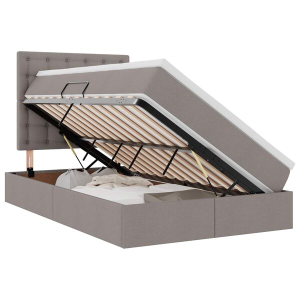 vidaXL Postelja z dodatnim prostorom za shranjevanje in vzmetnico