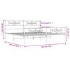 vidaXL Kovinski posteljni okvir z vzglavjem in vznožjem črn 183x213 cm