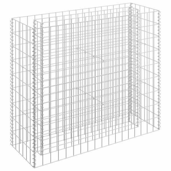 vidaXL Visoka greda gabion pocinkano jeklo 90x30x90 cm