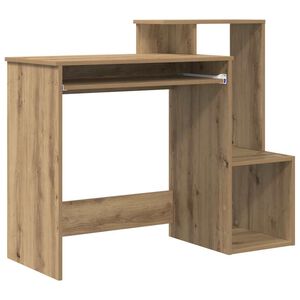 vidaXL Miza Umetni hrast 106 x 41 x 88.5 cm Inženirski les