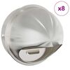 vidaXL Pokrovi za zračne ventile 8 pcs srebrna 200 mm Nerjaveče jeklo