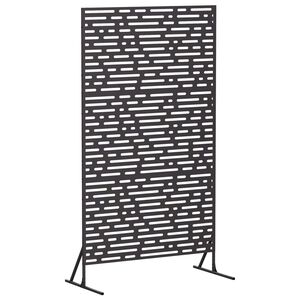 vidaXL Zaslonska za&scaron;čita 100 x 50 x 180 cm Jeklo Črna