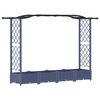 vidaXL Dvignjeno leži&scaron;če s trellisom in streho Siva 207 x 40 x 126 cm