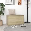 vidaXL Klop za hodnik 80x40x45 cm sonoma hrast iverna plo&scaron;ča