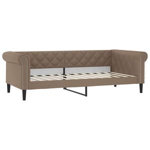vidaXL Raztegljiva postelja kapučino 80x200 cm umetno usnje