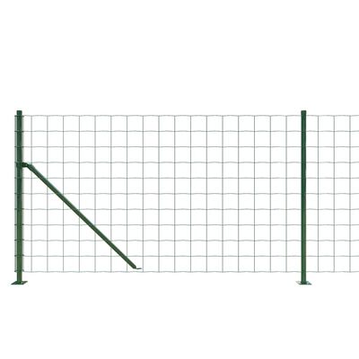vidaXL Mrežna ograja s prirobnico zelena 1x25 m