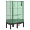 vidaXL Visoka greda s prevleko za rastlinjak videz ratana 80x40x140 cm