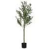 vidaXL Umetno oljčno drevo 450 listov 120 cm zelena