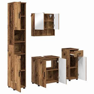vidaXL Komplet pohi&scaron;tva za kopalnico 4 kos Star les 61 x 35 x 64 cm