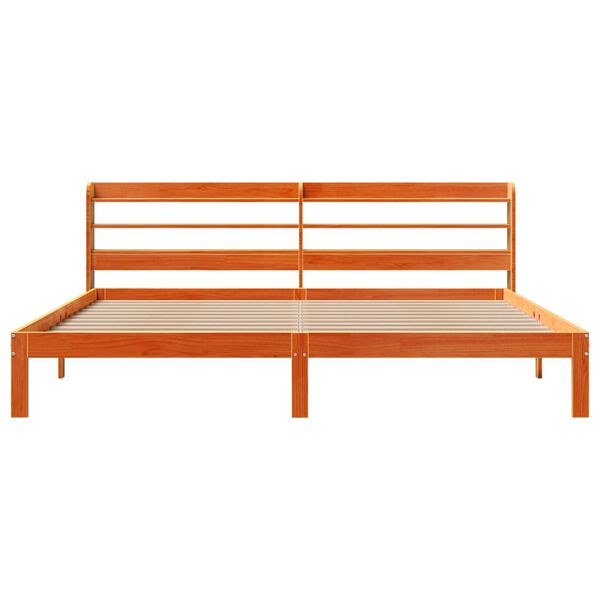 vidaXL Posteljni okvir brez vzmetnice vo&scaron;č. rjav 180x200 cm borovina