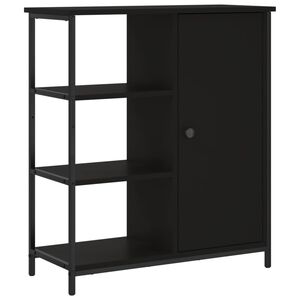 vidaXL Komoda črna 70x30x80 cm inženirski les