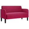 vidaXL Dvosed vinsko rdeč 109 cm žamet