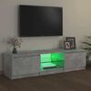 vidaXL TV omarica z LED lučkami betonsko siva 140x40x36 cm