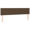 vidaXL Posteljno vzglavje temno rjava 200x5x78/88 cm blago