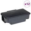 vidaXL Pasti za mi&scaron;i 12 kosov ?rne 22x12,5x7,5 cm