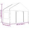 vidaXL Paviljon s streho bel 20,07x4,08x3,22 m polietilen