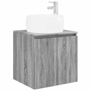 vidaXL Umivalnik s pritrditev na steno Siva Sonoma 49,5 x 44,5 x 66 cm