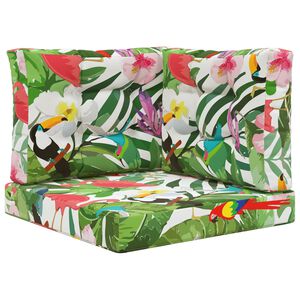 vidaXL Zunanja blazina za kavč 3 pcs barvito Poliester