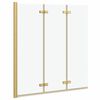 vidaXL Obloga za tu&scaron; Zlata 130 x 138 cm ESG steklo in aluminij