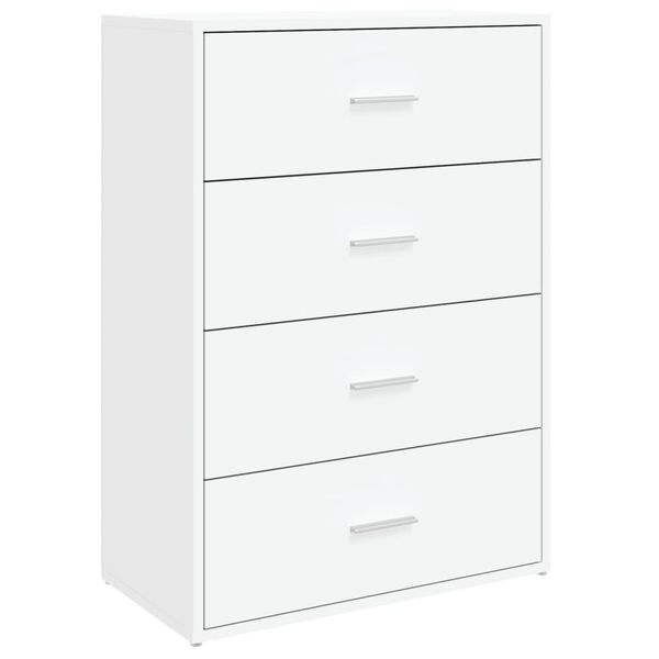 vidaXL Komoda bela 60x31x84 cm inženirski les