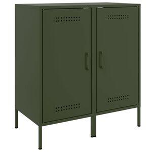 vidaXL Komoda 2 kosa olivno zelena 36x39x79 cm jeklo