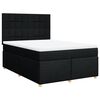 vidaXL Box spring posteljni z vzmetnico črn 140x190 cm blago
