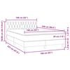 vidaXL Box spring postelja z vzmetnico LED roza 160x220 cm žamet