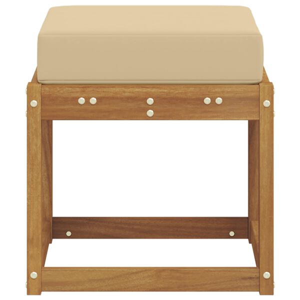 vidaXL Zunanji stolček klop Masiven les akacije Naravna