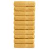 vidaXL Premium brisače SOLUND 10 kos zlata 50x100 cm 600 g/m2