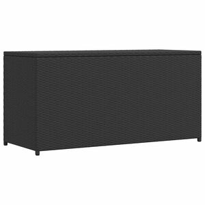 vidaXL Vrtna &scaron;katla črna 120x50x60 cm poli ratan