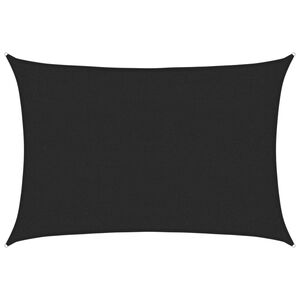 vidaXL Senčno jadro 160 g/m&sup2; črno 2x2,5 m HDPE