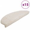 vidaXL Stopni&scaron;čne preproge 15 kosov 65x21x4 cm bele polkrožne velike