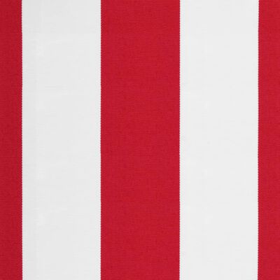 vidaXL Nadomestna tkanina za tendo rdeče in bele črte 5x3,5 m