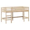 vidaXL Posteljni okvir z lestvijo in streho 80x200 cm borovina