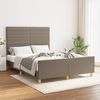 vidaXL Posteljni okvir brez vzmetnice taupe 140x190 cm blago