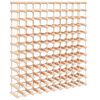 vidaXL Stojalo za vino za 120 steklenic 112,5x23x123,5 cm borovina