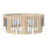 vidaXL Vrata za pse z stojali 8 pcs Sonoma hrast 60 x 60 cm