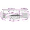 vidaXL Zunanja garnitura za sedenje z blazino 5 pcs Naravna in smetana