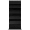 vidaXL Regal za revije Črna Orehovina 70 x 41 x 156 cm Konstruiran les