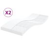 vidaXL Vzmetnica iz pene 2 kosa bela 100x200 cm 7-conska trdota 20 ILD