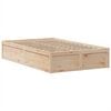 vidaXL Posteljni okvir brez vzmetnice 135x190 cm trdna borovina
