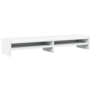 vidaXL Stojalo za zaslon belo 100x24x16 cm inženirski les