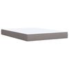 vidaXL Box spring postelja z vzmetnico taupe 140x200 cm blago