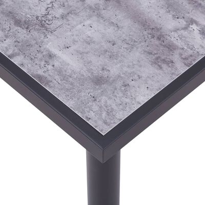 vidaXL Jedilna miza črna in betonsko siva 120x60x75 cm mediapan