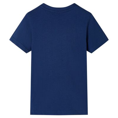 Otroška majica s kratkimi rokavi temno modra 92