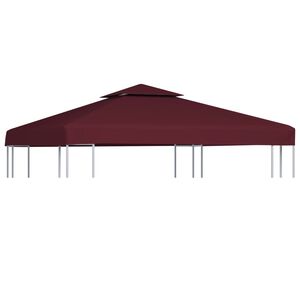vidaXL Streha za paviljon 2-delna 310 g/m&sup2; 3x3 m bordo