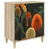 vidaXL Predalni &scaron;afka ZAANDAM Tisk v gozdu 66 x 36,5 x 75 cm Sonoma