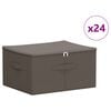 vidaXL Shranjevalna &scaron;katla 24 pcs Siva 50 x 30 x 25 cm Netkano blago