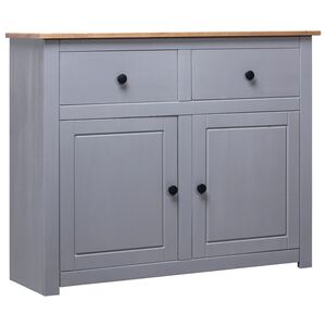 vidaXL Komoda siva 93x40x80 cm trdna borovina Panama Range