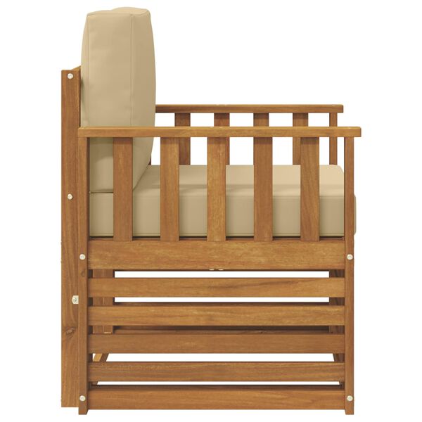 vidaXL Zunanja garnitura za sedenje Masivno akacijevo les in poliester